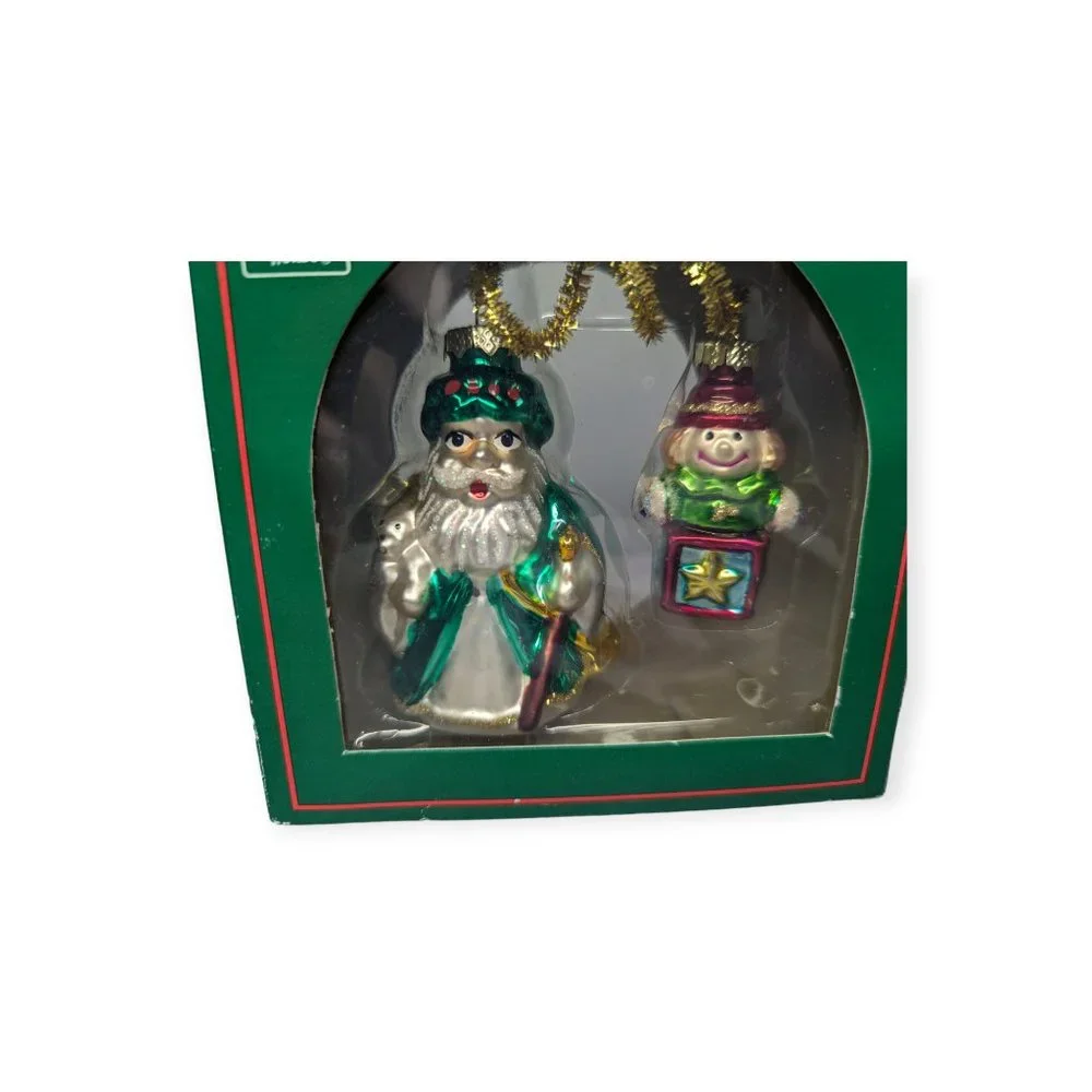 Christmas House Handpainted Blown Glass Ornaments